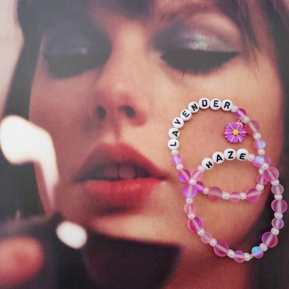 Taylor Swift Lavender Haze Handmade Friendship Bracelets Set Of 2 - Picture 1 of 5